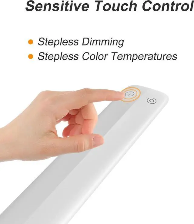 Alt view image 3 of 6 - YOUKOYI LED Desk Lamp with Clamp,Flexible Gooseneck Architect Table Lamp - 5 Brightness Levels & 4 Color Modes, Touch Control, Eye-Care 10W Desk Light for Home/Office/Reading/Work(White)