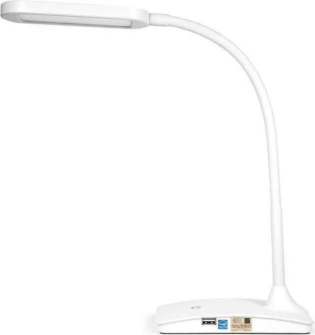 Alt view image 2 of 7 - TW Desk Lamps for Home Office - Super Bright Small Desk Lamp with USB Charging Port, a Perfect LED Desk Light as Study Lamp, Bedside Reading Lights, White