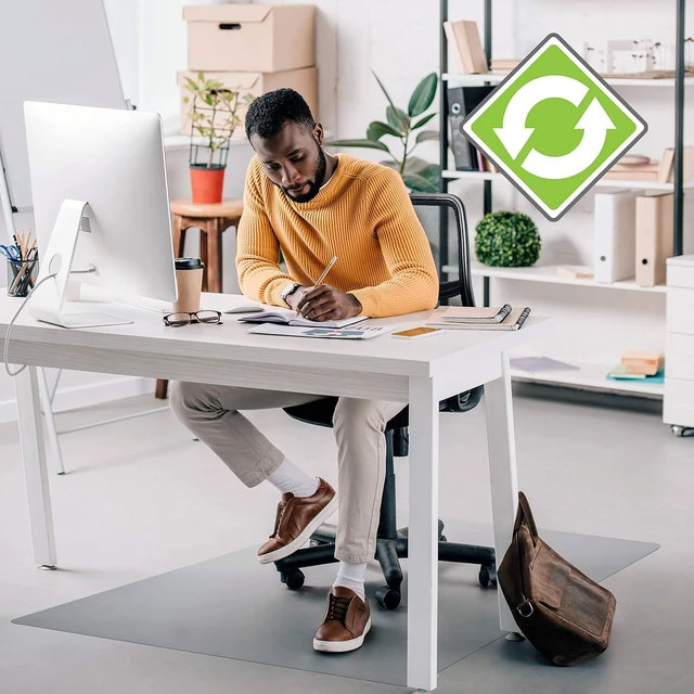 Main image of Floortex Cleartex Enhanced Polymer Rectangular Chair Mat for Hard Floors - 30" x 48"