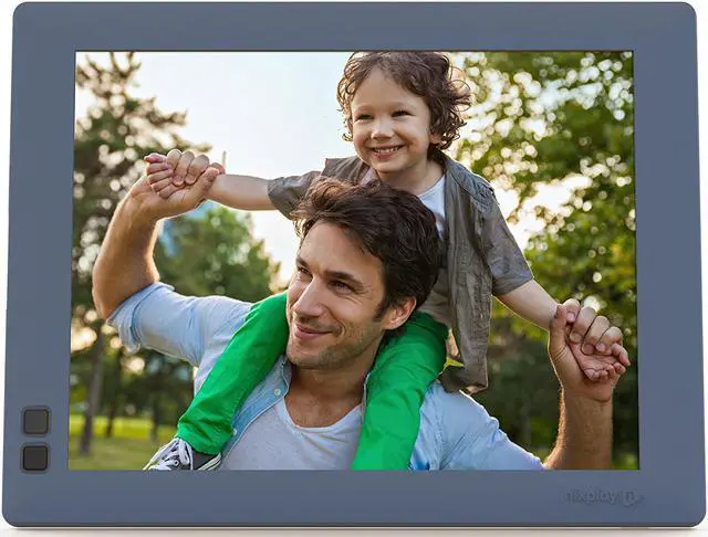 Alt view image 4 of 7 - Nixplay Seed 8 Inch WiFi Digital Photo Frame - Blue