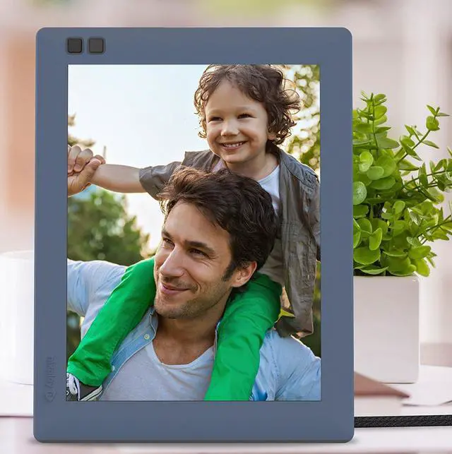 Alt view image 5 of 7 - Nixplay Seed 8 Inch WiFi Digital Photo Frame - Blue