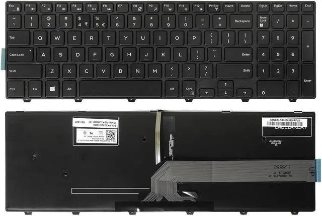 Main image of New US Black Backlit Keyboard For Dell Inspiron 15 3000 3541 3542 3543 3552 3553 3558 3559 / 15 5000 5542 5543 5545 5547 5548 5552 5557 5558 5559 / 17 5000 5748 5749 5755 5758 5759 Series