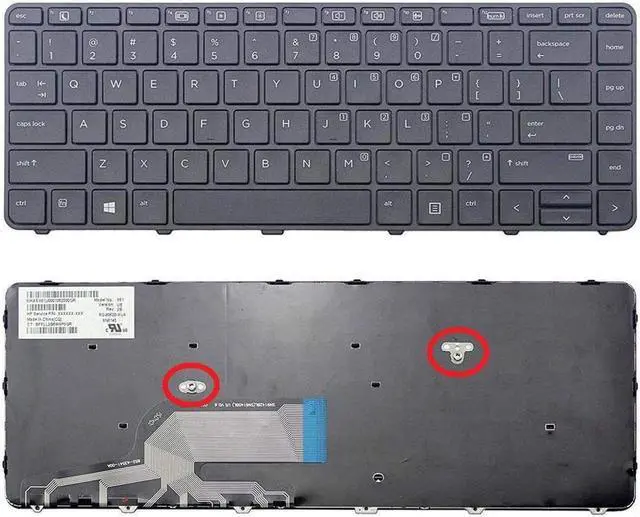 Main image of Replacement Keyboard with Frame for HP Probook 430 G3 430 G4 440 G3 440 G4 i3 i5 i7, US Layout Black Color
