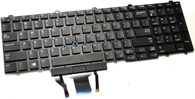 Main image of Replacement Backlit Keyboard No Frame For Dell Latitude 5550 E5550 E5570 5580 E5580, US Layout Black Color