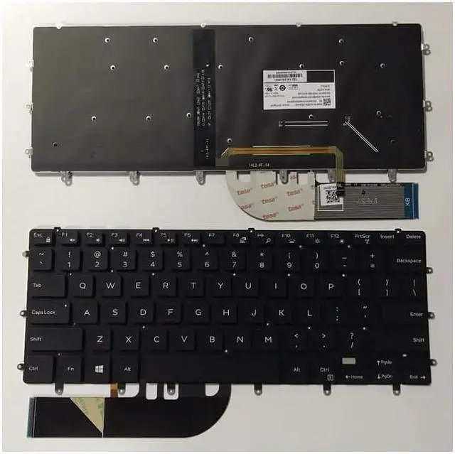 Main image of Replacement Backlit Keyboard Without Frame For Dell XPS 15-9550 9560 Precision 5510, US Layout Black Color