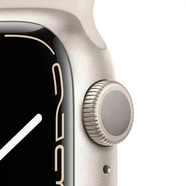 Alt view image 2 of 5 - Apple Apple Watch Series 7 45 mm Fully Unlocked - Starlight GPS Only (Grade A)