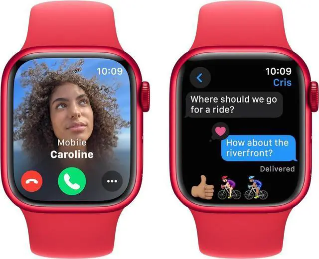 Alt view image 4 of 5 - Apple Apple Watch Series 9 45 mm Fully Unlocked - Red GPS + Cellular (Grade B)