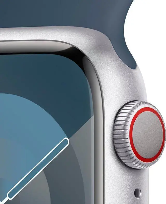 Alt view image 3 of 5 - Apple Apple Watch Series 9 45 mm Fully Unlocked - Silver GPS Only (Grade A)