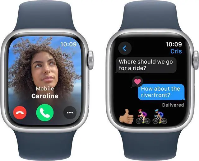 Alt view image 4 of 5 - Apple Apple Watch Series 9 45 mm Fully Unlocked - Silver GPS Only (Grade A)