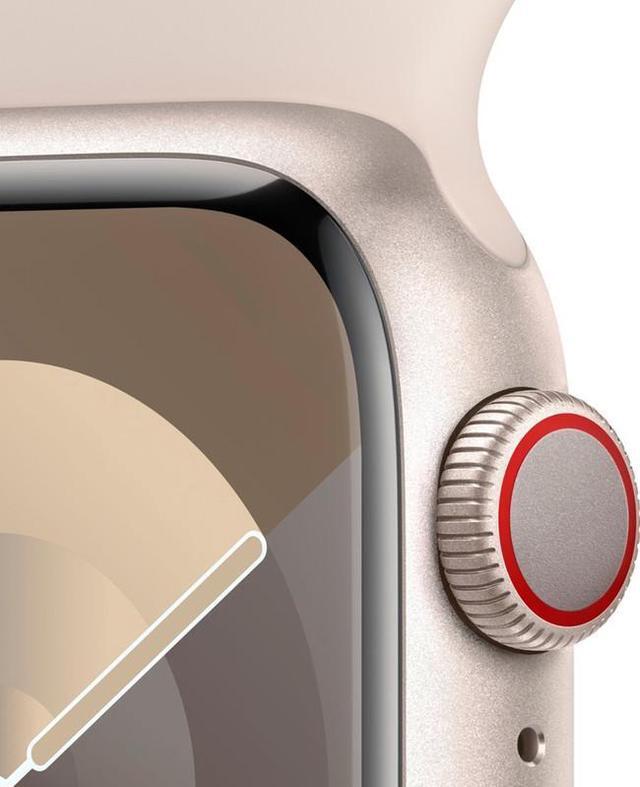 Alt view image 3 of 5 - Apple Apple Watch Series 9 45 mm Fully Unlocked - Starlight GPS + Cellular (Grade B)
