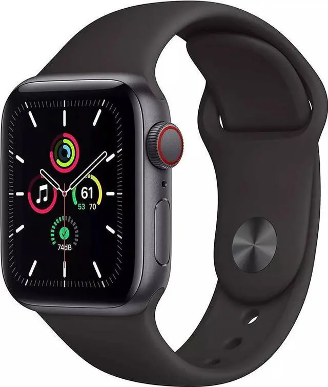 Main image of Apple Apple Watch Series SE 44 mm Fully Unlocked - Gray GPS Only (Grade B)