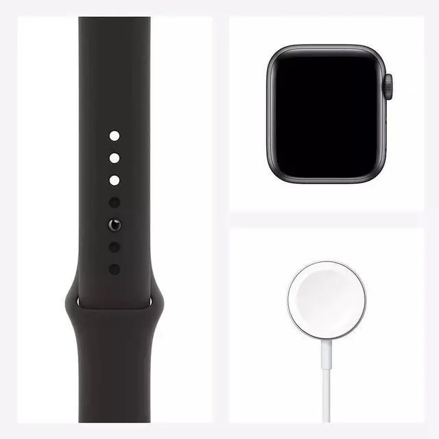 Alt view image 5 of 5 - Apple Apple Watch Series SE 44 mm Fully Unlocked - Gray GPS Only (Grade B)
