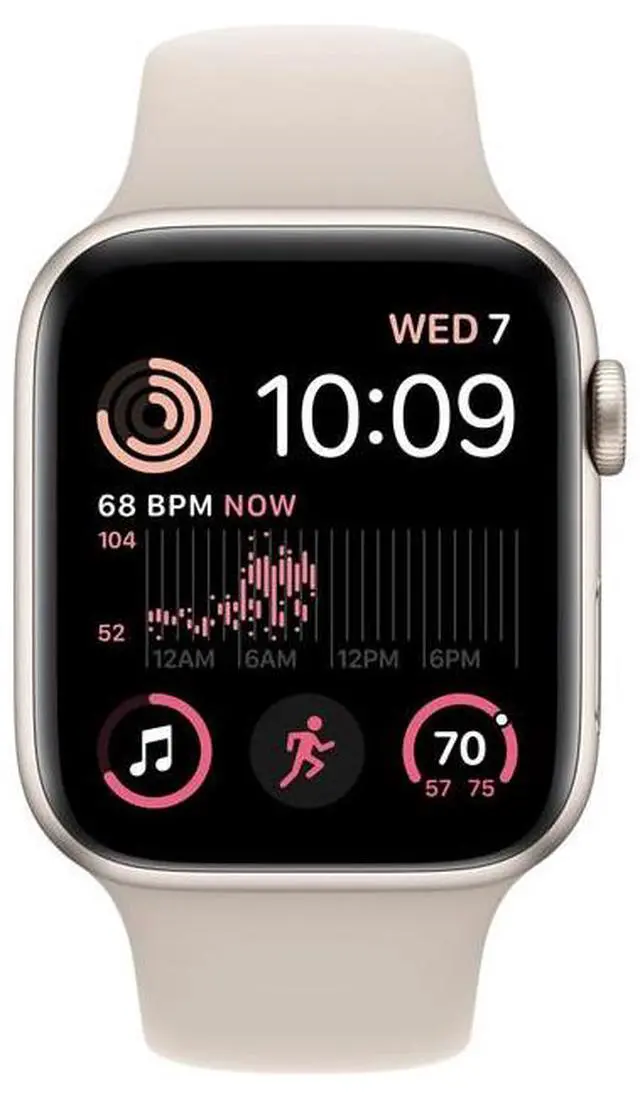 Alt view image 3 of 5 - Apple Apple Watch Series SE 2 40 mm Fully Unlocked - Starlight GPS Only (Grade B)