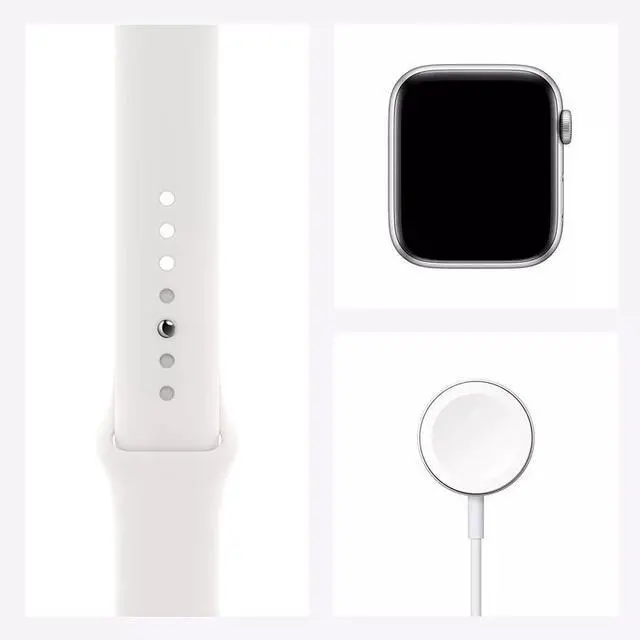 Alt view image 5 of 5 - Apple Apple Watch Series SE 44 mm Fully Unlocked - Silver GPS + Cellular (Grade A)