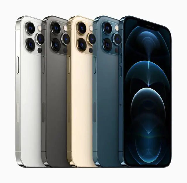 Alt view image 5 of 5 - Apple iPhone 12 Pro Max 256GB Fully Unlocked - Pacific Blue (Grade B)