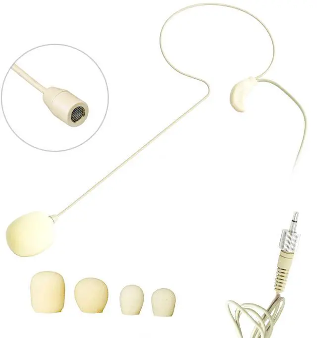 Main image of Nady HM-35 Omnidirectional Headworn Condenser Microphone - Small and lightweight, minimum visibility, Ideal for singers, performers, DJs, television announcers, etc. 3.5 connection, Biege color