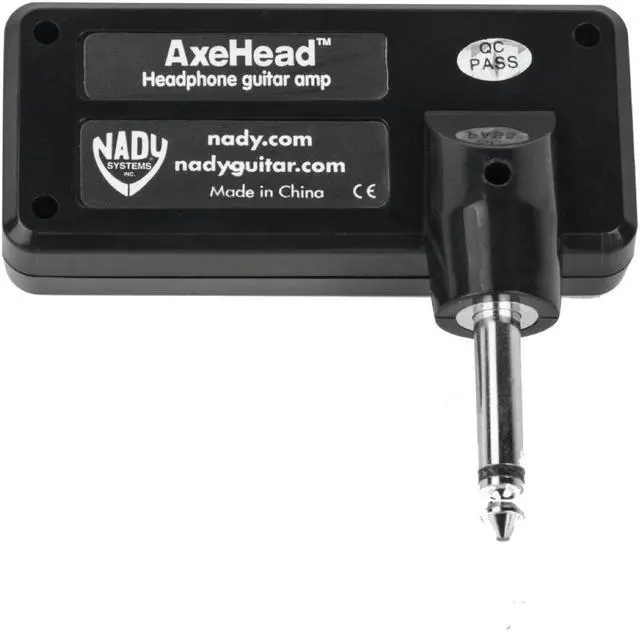 Alt view image 3 of 12 - Nady AxeHead Miniature Headphone Guitar Amplifier _ Built-in amp simulation with gain, tone and volume controls _ includes headphones splitter, 3.5mm audio cable, and USB charging cable