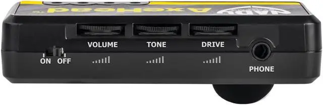 Alt view image 2 of 12 - Nady AxeHead Miniature Headphone Guitar Amplifier _ Built-in amp simulation with gain, tone and volume controls _ includes headphones splitter, 3.5mm audio cable, and USB charging cable