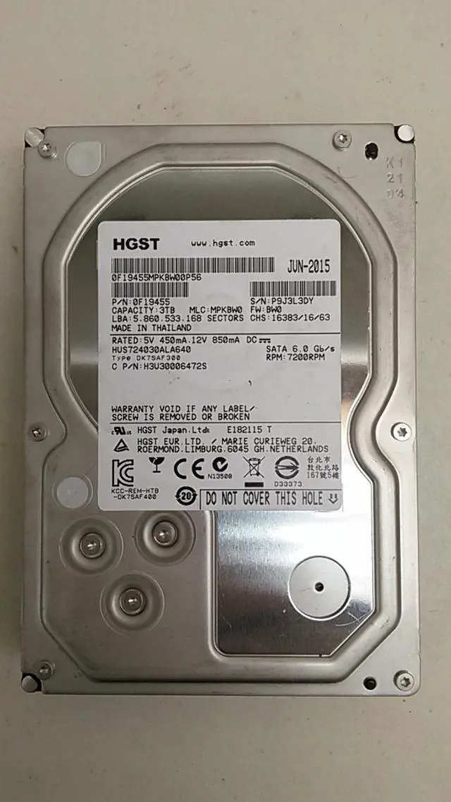 Alt view image 12 of 14 - HGST HUS724030ALA640 - 3TB 3.5" SATA 7,200 RPM 6Gb/s Hard Drive