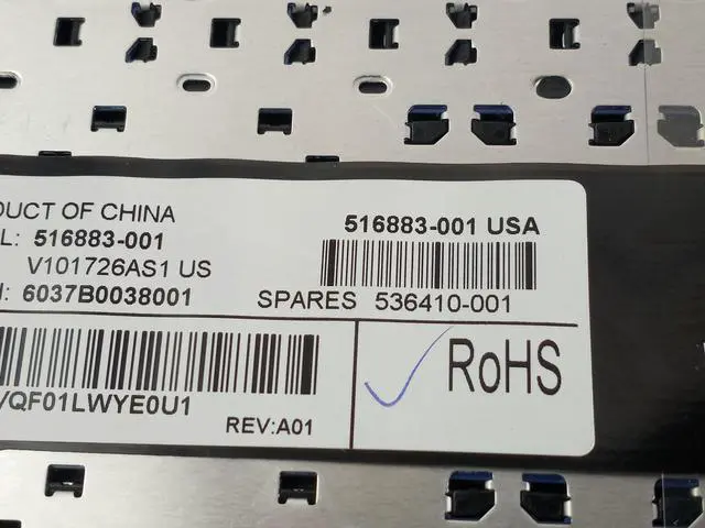 Alt view image 4 of 7 - New HP Probook 4410S Laptop Keyboard 516883-001