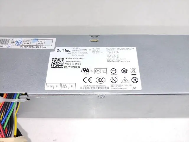 Alt view image 8 of 9 - Dell PH3C2 240W Power Supply