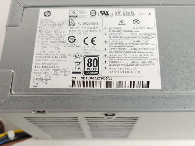 Alt view image 4 of 5 - HP 796349-001 ProDesk 600 G2 200W 4-Pin 12v Power Supply