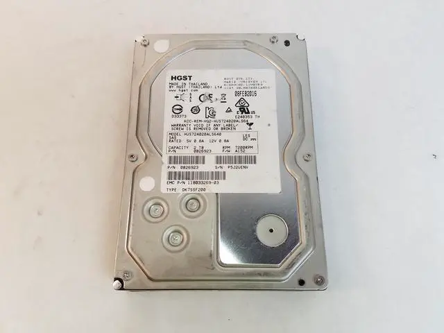 Alt view image 5 of 7 - HGST HUS724020ALS640 - 2TB 3.5" SAS 7,200 RPM 6Gb/s Hard Drive