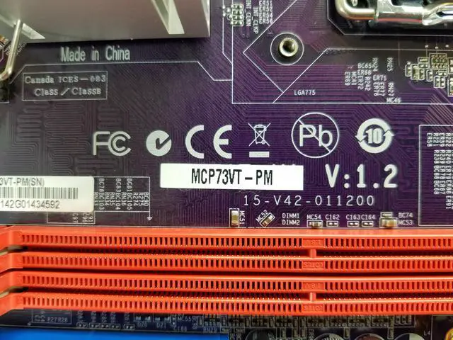 Alt view image 2 of 2 - ECS MCP73VT-PM  LGA 775/Socket T DDR2 SDRAM Motherboard