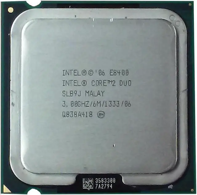 Alt view image 2 of 3 - INTEL Slb9J  Core 2 Duo E8400 3.0Ghz 6Mb L2 Cache 1333Mhz Fsb Socket Lga775 45Nm 65W Desktop Processor Only