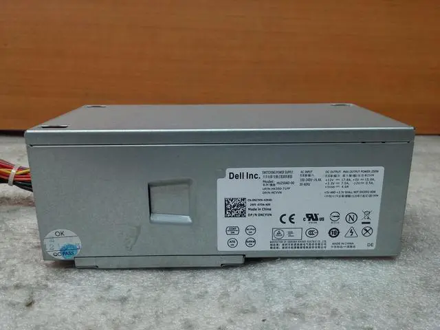 Main image of Dell Ncyvn Dell 250 Watt Desktop Power Supply For Optiplex 790 990 Dt