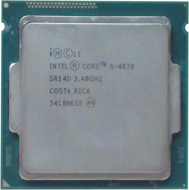 Main image of Intel Core i5-4670 3.4 GHz LGA 1150 5 GT/s Desktop CPU Processor SR14D