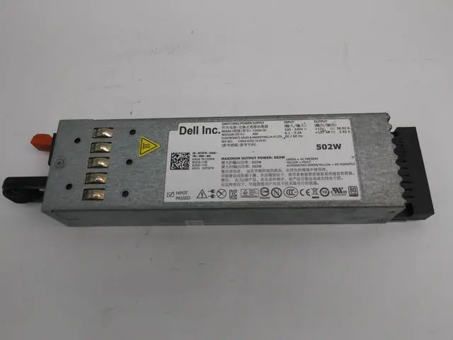 Alt view image 4 of 9 - Dell PowerEdge R610 Server Redundant Hot Swap Power Supply Unit 502 Watt XTGFW C502A-S0