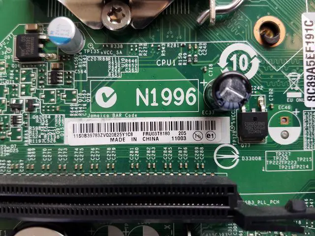 Alt view image 4 of 5 - Lenovo 03T8180 ThinkCentre Edge 72 LGA 1155/Socket H2 DDR3 SDRAM Motherboard