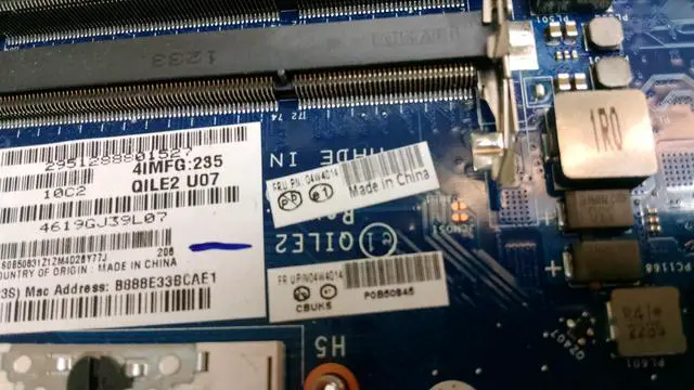 Alt view image 4 of 4 - 04W4014 Lenovo Thinkpad Edge E530 Intel Laptop Motherboard s989