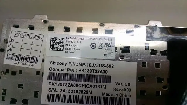Alt view image 5 of 8 - Keyboard for Dell Inspiron 3721 3737 5721 5737 M731R (5735) Laptops - Replaces JJNFF 1XVY2