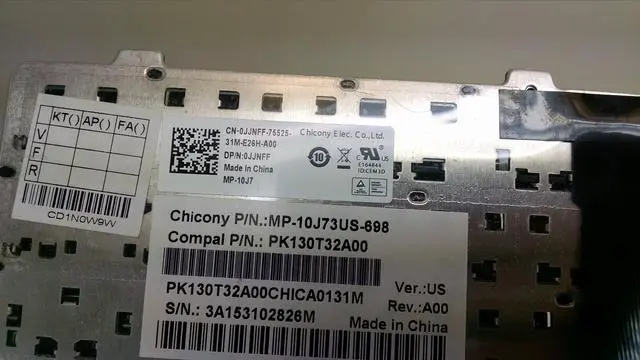 Alt view image 6 of 8 - Keyboard for Dell Inspiron 3721 3737 5721 5737 M731R (5735) Laptops - Replaces JJNFF 1XVY2
