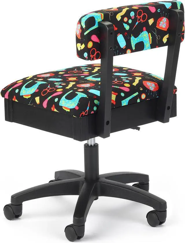 Alt view image 2 of 4 - Arrow Height Adjustable Hydraulic Sewing Chair H7013B (Notions Fabric)