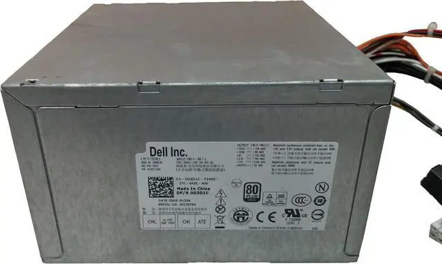Alt view image 11 of 16 - Dell 2Xk8w Dell 255 Watt Power Supply For Optiplex 7020 Sff