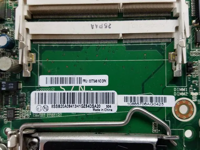Alt view image 4 of 5 - Lenovo 03T7349 Thinkcentre M92 LGA 1155/Socket H2 DDR3 Desktop Motherboard
