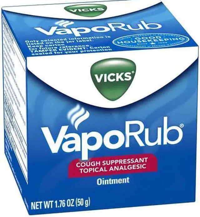 Alt view image 6 of 12 - Vaporub Cough Suppressant Topical Analgesic Ointment - 1.76 oz Cough Suppressant