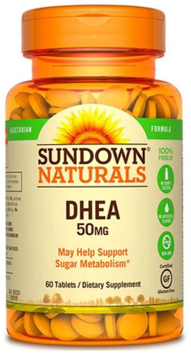 Alt view image 3 of 3 - Sundown DHEA Energy Enhance Dietary Supplement Tablets, 50 mg, 60-Count Bottles (Pack of 3)