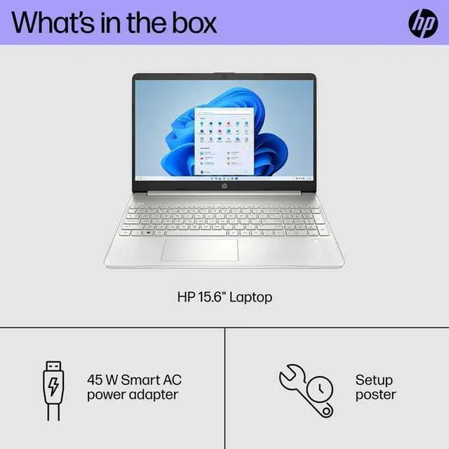 Alt view image 9 of 9 - HP 15-DY5131WM 15.6" 8GB 256GB SSD Core i3-1215U 3.3GHz WIN11H, Natural Silver