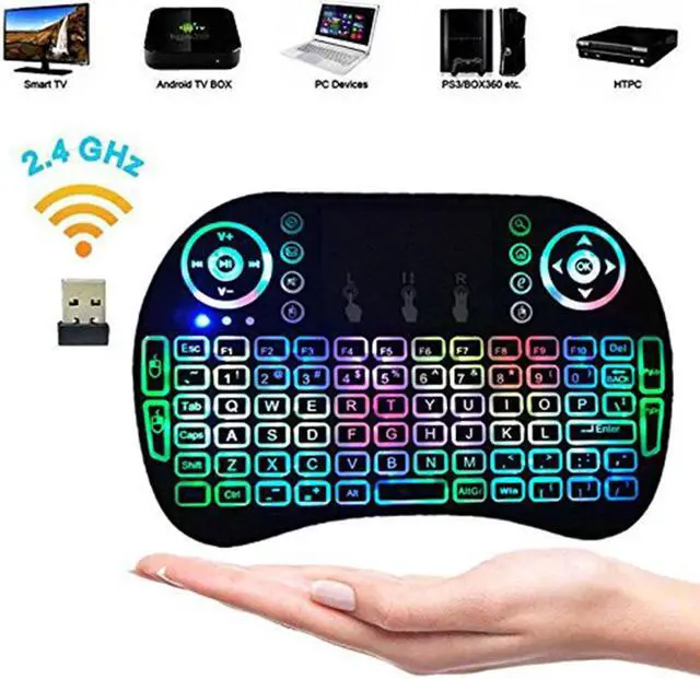 Alt view image 5 of 7 - Mini Wireless Keyboard Backlight 2.4G Mouse Touchpad For Android Smart TV Box PC