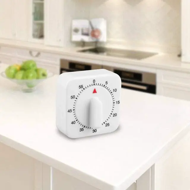 Main image of Square 60 Minute Mechanical Kitchen Cooking Timer Food Preparation Baking