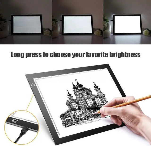 Alt view image 3 of 7 - 19" A3 LED Art Stencil Board Light Box Artist Tracing Drawing Board Pad Table