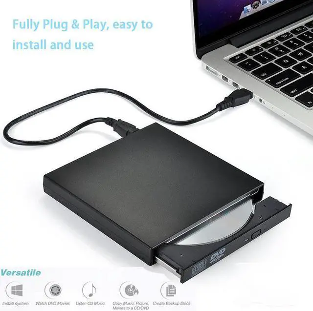 Main image of External DVD ROM Optical Drive USB 2.0 CD/DVD-ROM CD-RW Slim Reader/Burner