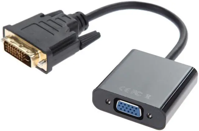 Main image of Full HD 1080P  DVI-D to VGA Adapter Cable 24+1 25 Pin DVI Male to 15 Pin VGA Female Video Converter Connector for PC Computer