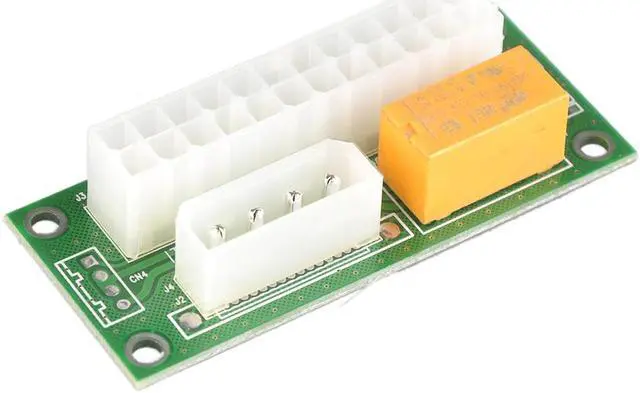 Alt view image 4 of 6 - ATX 24Pin to SATA Molex 4Pin Dual PSU Power Supply Sync Starter Extender Cable Card For BTC Miner Machine Newest