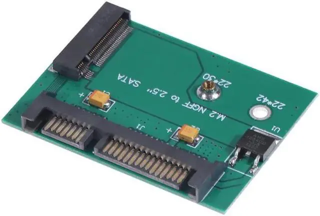 Alt view image 4 of 6 - M.2 NGFF B Key SSD Solid State Drive to Half-Height 2.5inch SATA Interface SSD Converter Adapter Card for PC Desktop Laptop