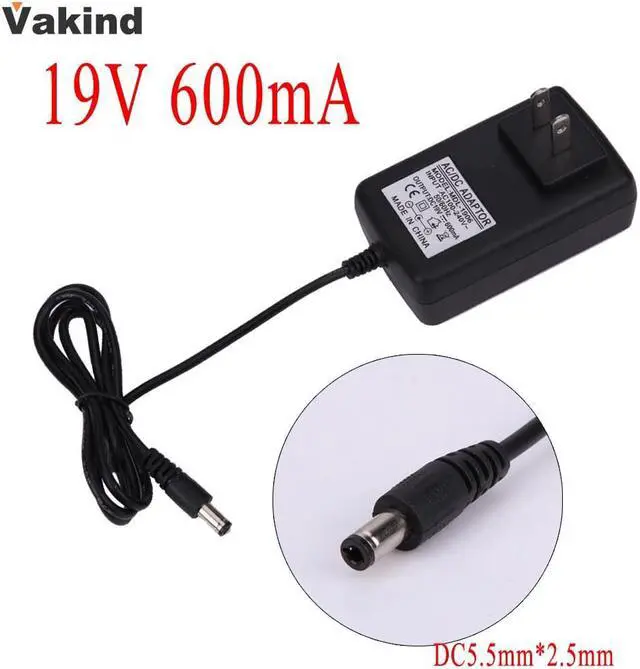 Alt view image 4 of 6 - 1Pcs AC to DC 5.5mmx2.5mm 19V 600mA Switching Power Supply Adapter for Sweep Cleaner Robot Vacuum Cleaner EU/US Plug